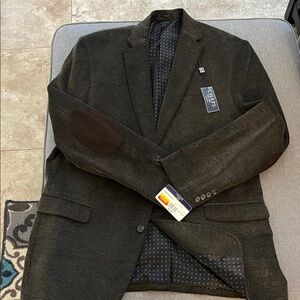 Chaps Dark Brown Blazer with Elbow Patches ***NEW***